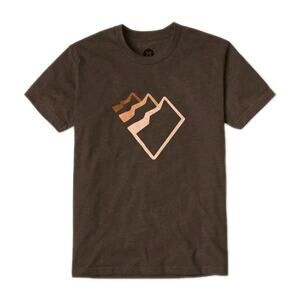 WOHVEN Brown Graphic T-Shirt Cotton Blend Short Sleeve September 2017 Men's XXL